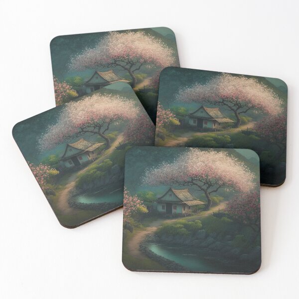 Item preview, Beautiful landscape countryside artwork in spring 01 designed and sold by jetaiart.