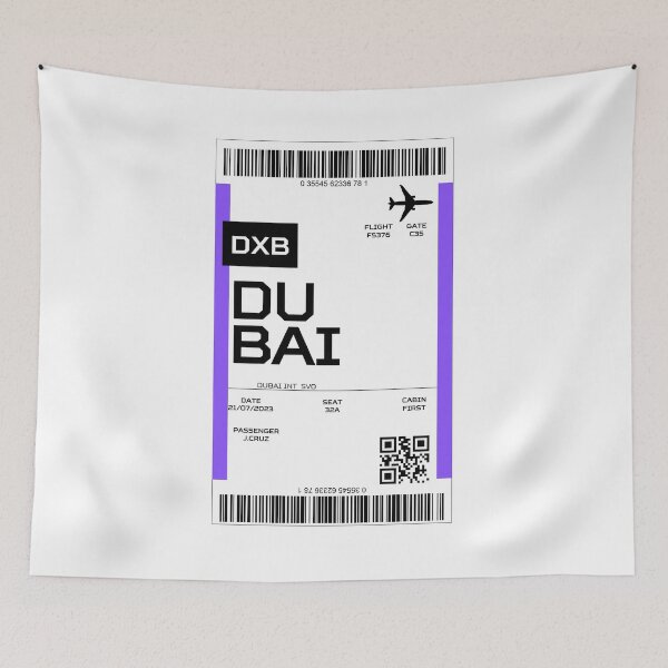 Item preview, Dubai airport bag tag style design designed and sold by Beach-Designs.