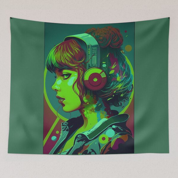 Item preview, BeautIful Audio Cyberpunk Girl designed and sold by Artificial-i-23.