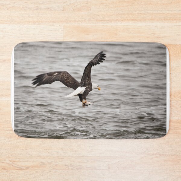 Item preview, Bald eagle with fish designed and sold by KRFNatureGifts.