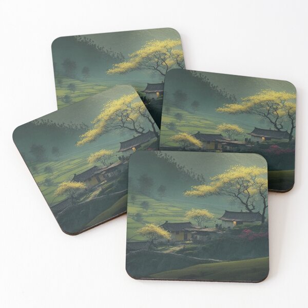 Item preview, Beautiful landscape countryside artwork in spring 03 designed and sold by jetaiart.