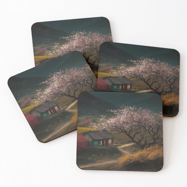 Item preview, Beautiful landscape countryside artwork in spring 04 designed and sold by jetaiart.
