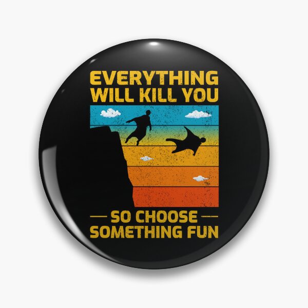 Item preview, Wingsuit flying Base Jumping Skydiving designed and sold by TastefulTees.