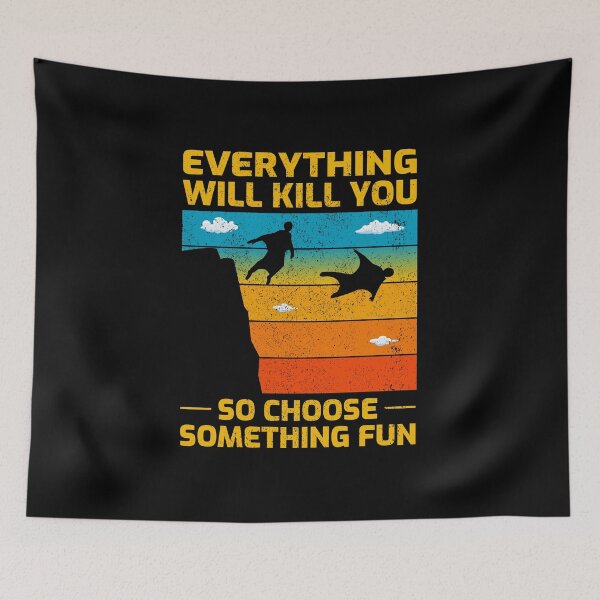 Item preview, Wingsuit flying Base Jumping Skydiving designed and sold by TastefulTees.