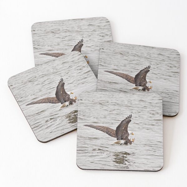 Item preview, Bald eagle fishing on the Mississippi River designed and sold by KRFNatureGifts.