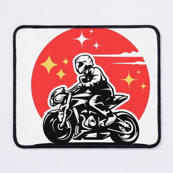 Item preview, Best Motorcycle Design black and white ideas with red background stars designed and sold by MobMarketdesign.