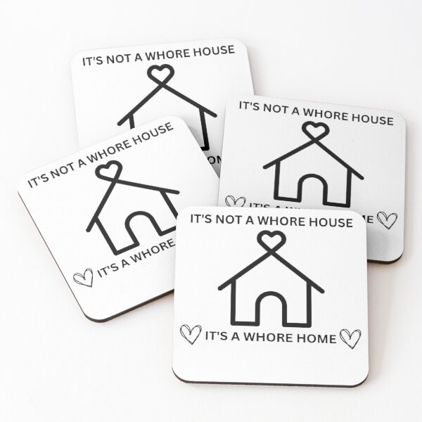 Item preview, It’s not a whore house it’s a whore home black Classic Throw Pillow designed and sold by funkyfreshfinds.