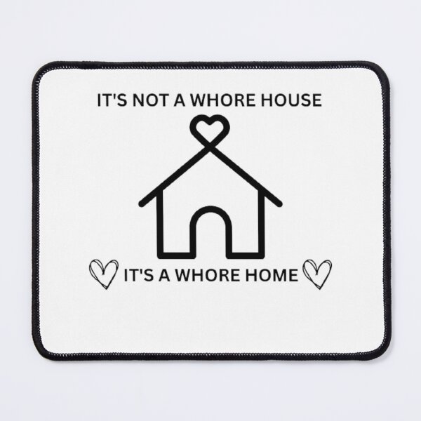 Item preview, It’s not a whore house it’s a whore home black Classic Throw Pillow designed and sold by funkyfreshfinds.
