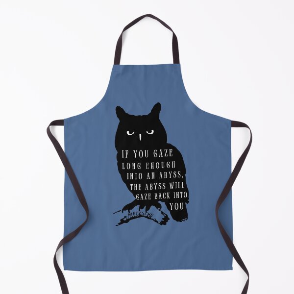 Item preview, Owl art and nietzsche quote: if you gaze long enough into an abyss the abyss will gaze back into you designed and sold by artbleed.