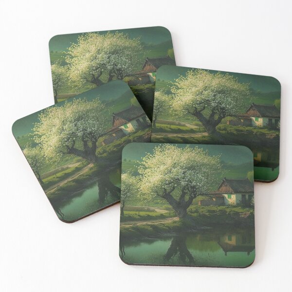 Item preview, Beautiful landscape countryside artwork in spring 09 designed and sold by jetaiart.