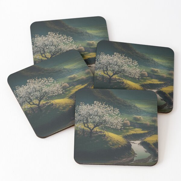 Item preview, Beautiful landscape countryside artwork in spring 10 designed and sold by jetaiart.