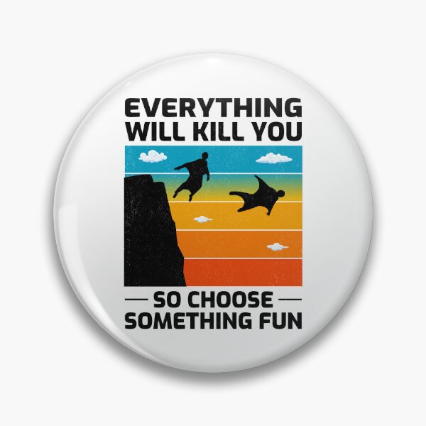 Item preview, Wingsuit flying Base Jumping Skydiving designed and sold by TastefulTees.