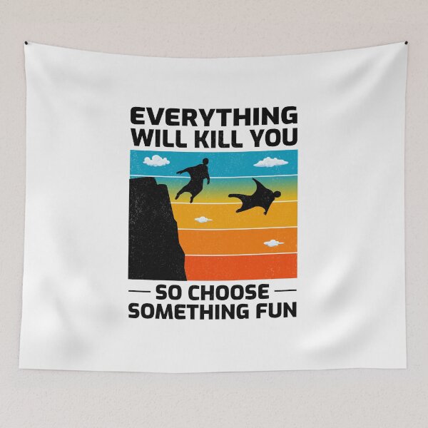 Item preview, Wingsuit flying Base Jumping Skydiving designed and sold by TastefulTees.
