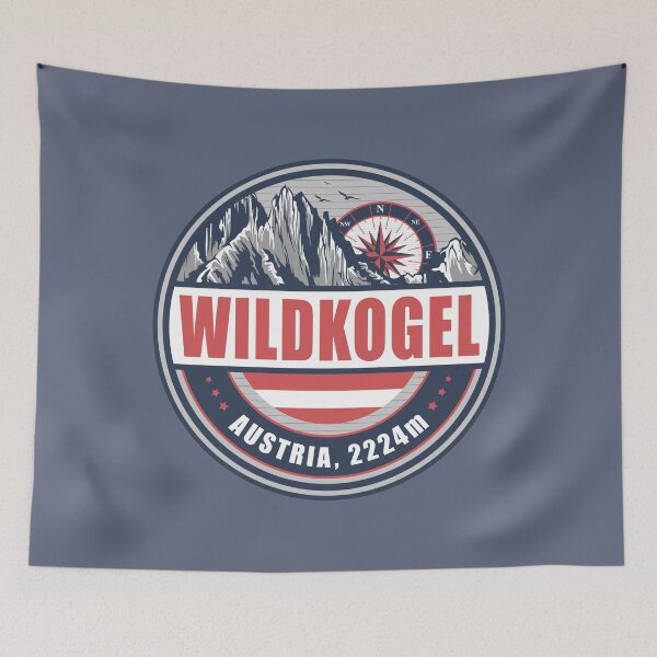 Item preview, Wildkogel Austria Flag Mountain Hiking Design designed and sold by CynthiaGraphics.