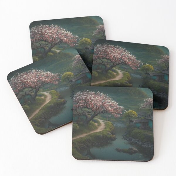 Item preview, Beautiful landscape countryside artwork in spring 12 designed and sold by jetaiart.