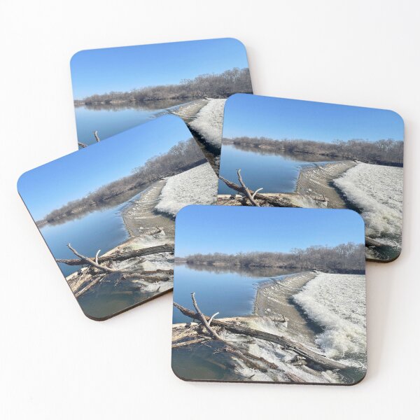 Item preview, Winter River Waterfall | Nature Landscape Photography designed and sold by Jacqueline Elise.
