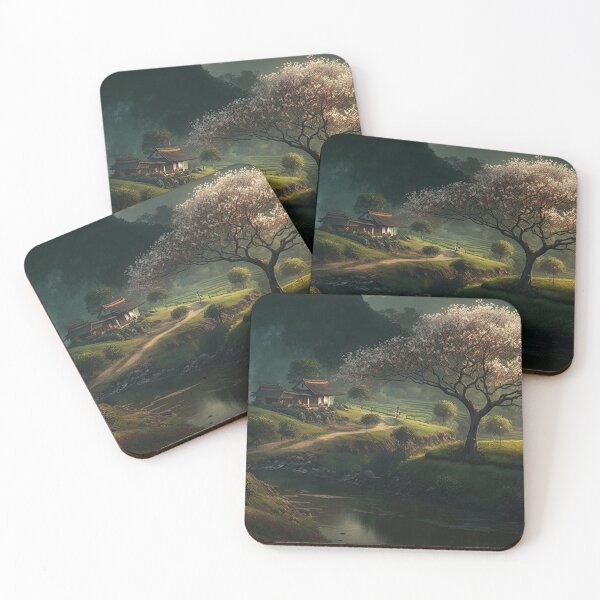 Item preview, Beautiful landscape countryside artwork in spring 13 designed and sold by jetaiart.