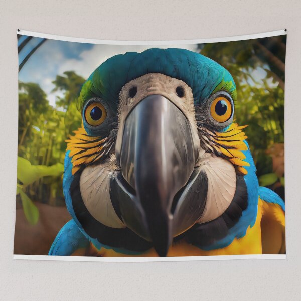 Item preview, Beautiful Blue Macaw Selfie photography designed and sold by OriginalDSNG.