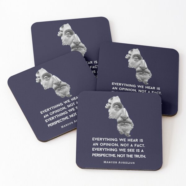 Item preview, Marcus Aurelius portrait and quote: Everything we hear is an opinion, not a fact designed and sold by artbleed.