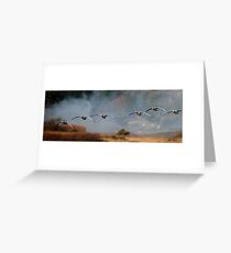 Bar Head Geese in Flight Greeting Card