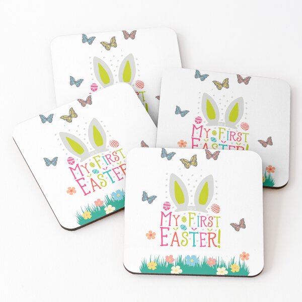 Item preview, My First Easter Bunny Ears and Saying designed and sold by HanaiPrint.