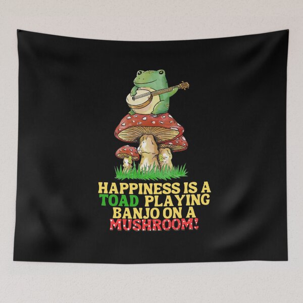 Item preview, Happiness is a toad playing banjo on a Mushroom! designed and sold by Dalipoe.