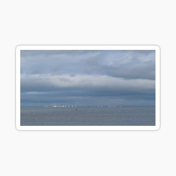 Boats at Sea Sticker