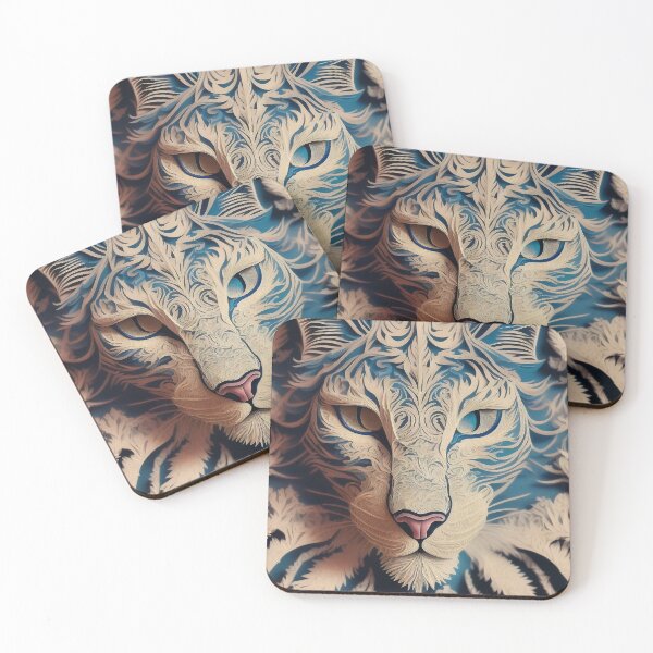 Item preview, PaperCut Art Blue Cat Fantasy Abstract Design designed and sold by Damitan.