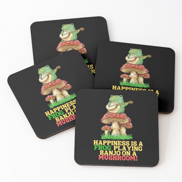Item preview, Happiness is a frog playing banjo on a mushroom! designed and sold by Dalipoe.