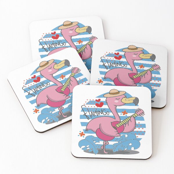 Item preview, gift items - cute flamingo playing guitar  designed and sold by Unique010.