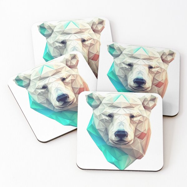Item preview, Frozen Origami Majesty A Colorful and Elegant Polar Bear designed and sold by AstraNovaStudio.