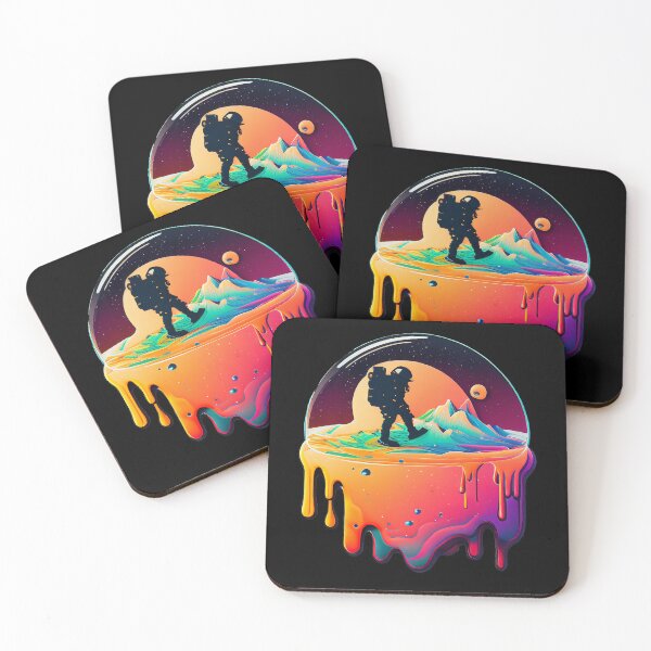 Item preview, Surreal Space Astronaut Paint Drips designed and sold by DeltaV-Art.