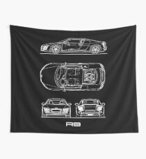Le R8 V10 Blueprint Tenture murale