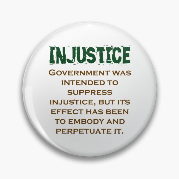Item preview, Government Was Intended - Injustice Quote designed and sold by CrankyOldDude.