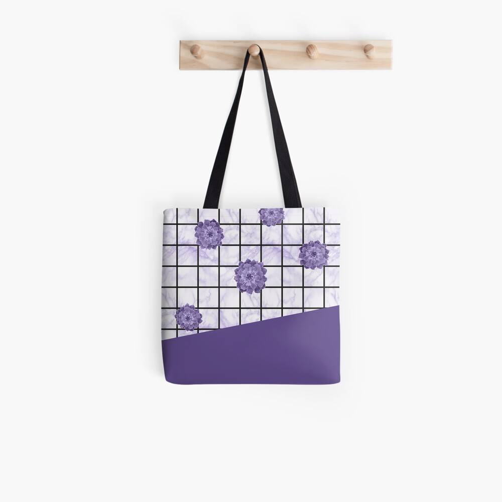 Succulents geometric composition - Ultra Violet Tote Bag