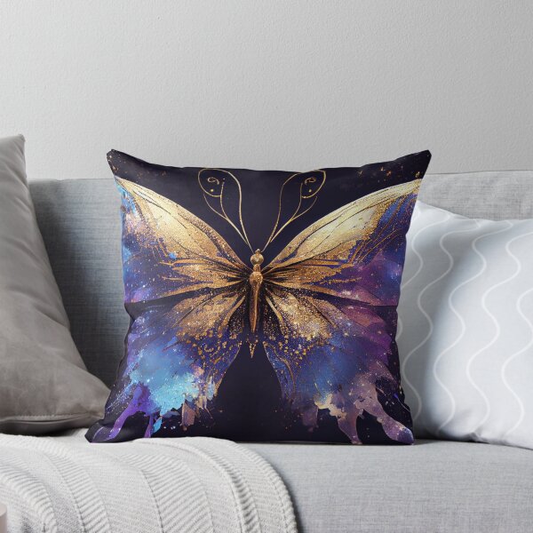 Artikelvorschau, Mystischer Schmetterling, Lila, Blau und Gold, glitzert M1 entworfen und verkauft von Goddess888.