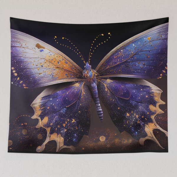 Artikelvorschau, Mystischer Schmetterling, Lila, Blau und Gold, glitzert M3 entworfen und verkauft von Goddess888.