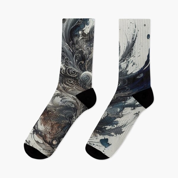 Item preview, The way of the ink abstract dark flowing colors designed and sold by RK - Shop.