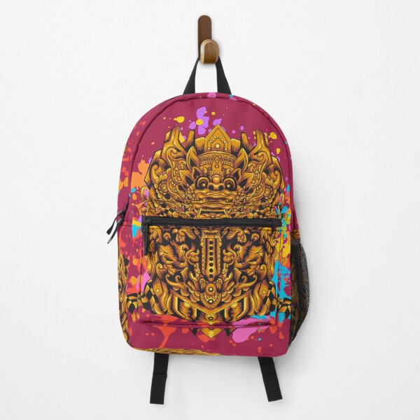 Item preview, barong and rangda balinese mask in paint splash designed and sold by MerryCrown.