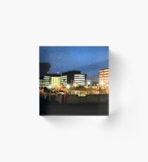 Nightly view of Helsinki Acrylic Block