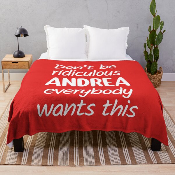 Item preview, Don't Be Ridiculous Andrea, Everybody Wants This - Viral Meme (Red BG) designed and sold by FilipeFerreira.
