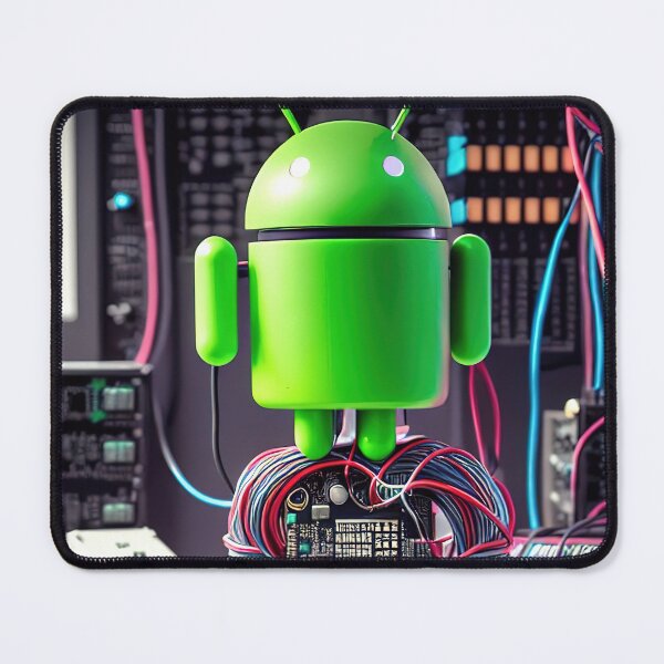 Item preview, Green android geekiness and electric circuitry designed and sold by RK - Shop.