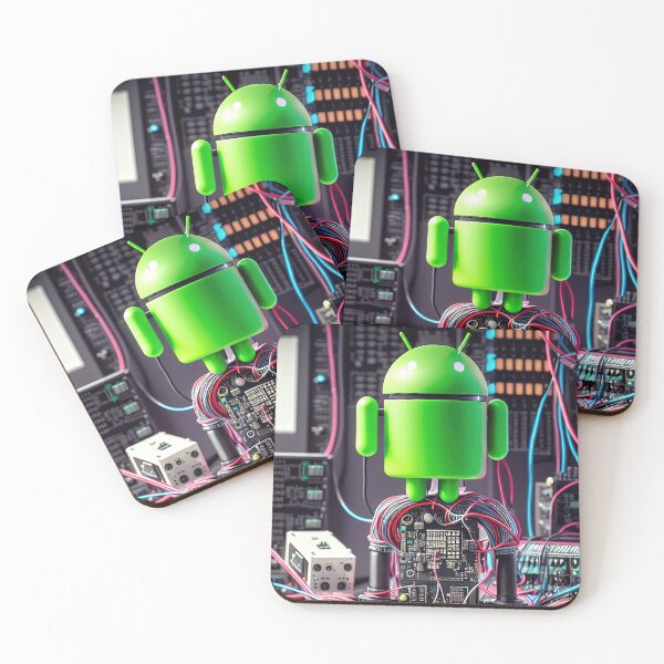 Item preview, Green android geekiness and electric circuitry designed and sold by RK - Shop.