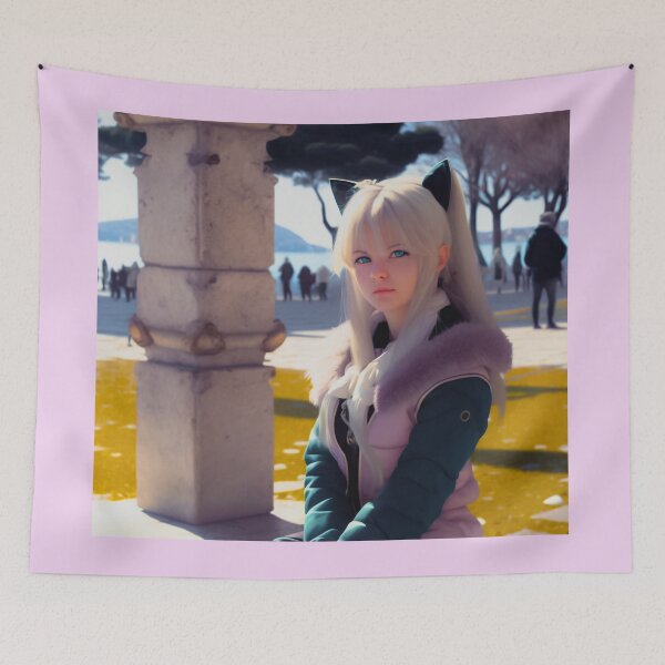 Item preview, A blonde haired girl with cat ears is posing designed and sold by SvarunPogani.