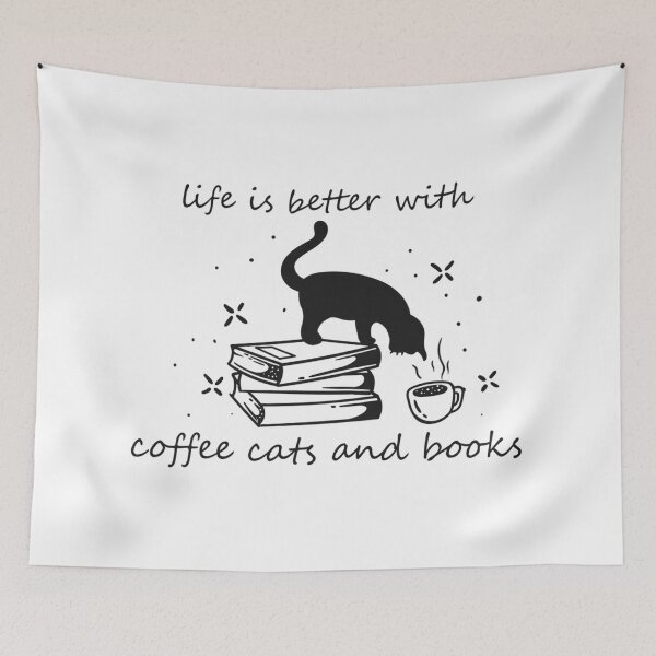 Item preview, Life with good Literature, Coffee, Cats and Books  designed and sold by henryjunmille.
