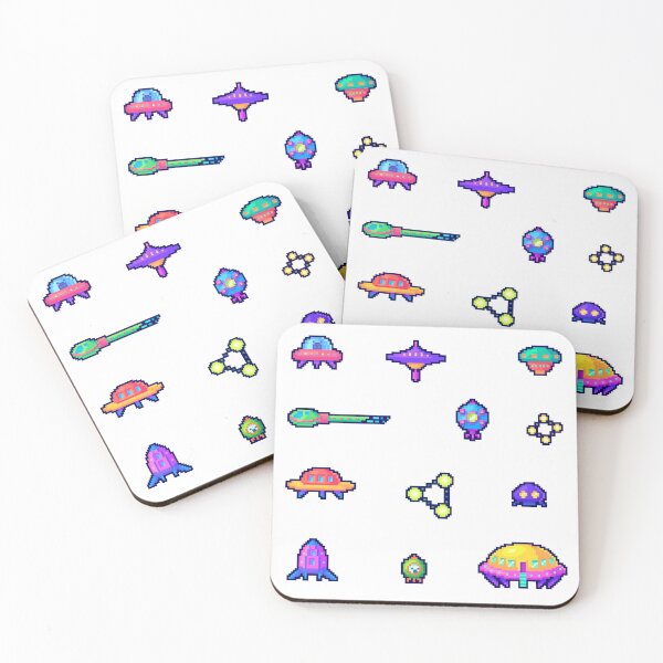 Item preview, Set of UFO in pixel art designed and sold by Anna Chernova.