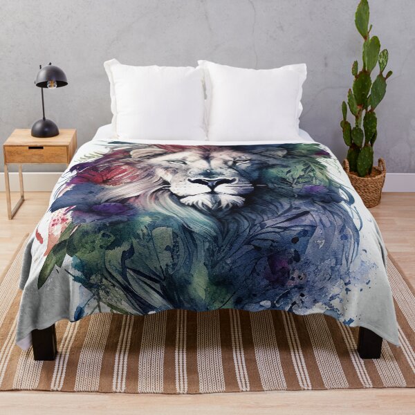 Artikelvorschau, Zieraquarellierte Löwen-Blumenmähne entworfen und verkauft von Abili-Tees.