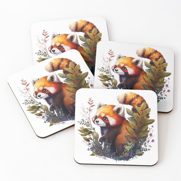 Item preview, Cute Red Panda designed and sold by 9livescanvas.
