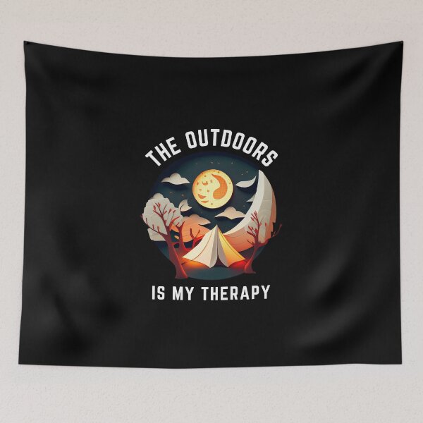 Item preview, The Outdoors Is My Therapy - Tent at Night - The Cut-Out Collection designed and sold by FiveIntentions.