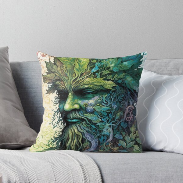 Item preview, Green Man - Woodland Witchy Greenman Nature God designed and sold by MoonBohemian.